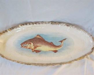 Antique German Fish Platter