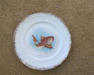 Antique German Fish Dish