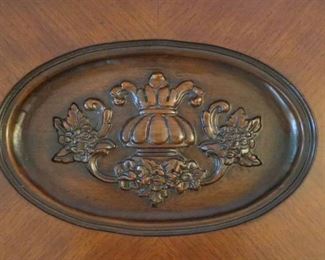 Antique Carved Tray - Table.. Interior View