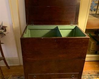 antique sugar chest, chest, safe, sugar safe