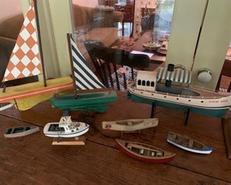 vintage toy boats