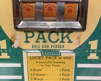 Lucky Pack gum ball slot machine