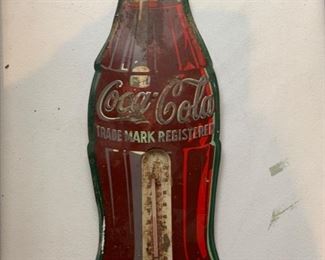 vintage Coca-Cola tin thermometer 