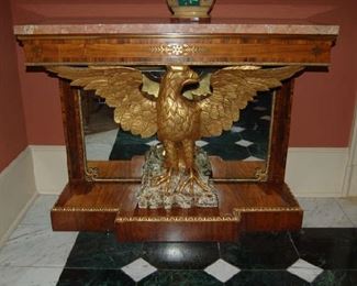 Details of gilt-wood console eagles 