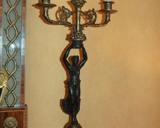 One of pair of Neo-Classical candelabra 