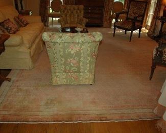 One of several room-size Oriental rugs