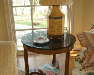 Empire-style marble top table