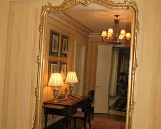 80 by 50-inch antique French mirror
