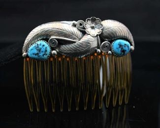 Sterling with Turquoise Hair comb, we have two 