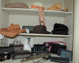 Hats, purses and belts