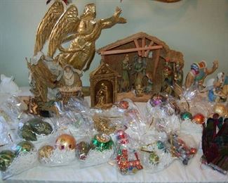 Radco ornaments; Lenox Renaissance Nativity
