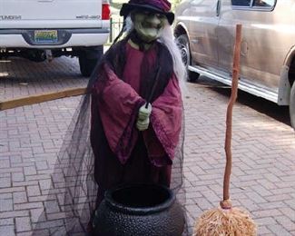 Life-size Halloween witch