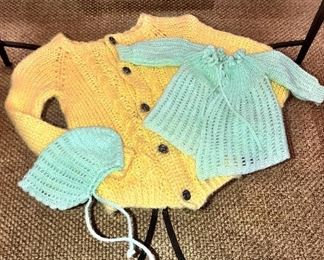 Knitted baby sweater