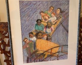 "Roller Coaster" pastel by Eve Perry, Montgomery