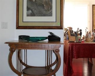 Victorian oak side table