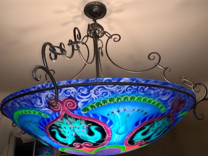 Amazing and stunning and beautiful does not fully describe this chandelier by Danish artist; Ulla Darni. You can find information on this artist at www.ulladarni.com. 