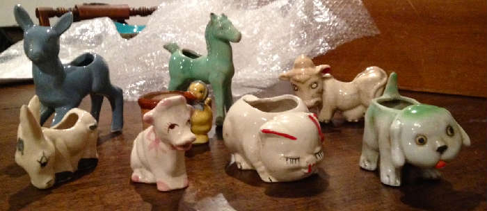 1950's Morton Pottery and Shawnee Pottery Animal Planters
