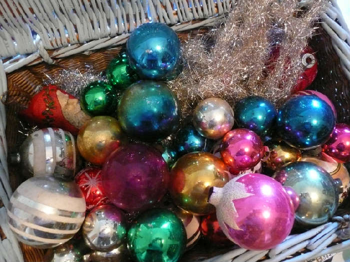 Antique glass Christmas ornaments