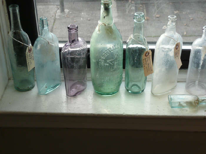 Lots of antique bottles