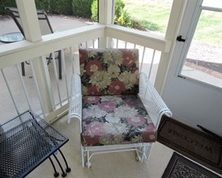Wrought Iron Porch/patio set- Chair and Ottoman and Divan 3 person
