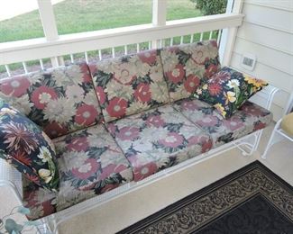 Wrought Iron Porch/patio set- Chair and Ottoman and Divan 3 person