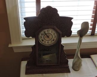 Clock Mantel with fret work
