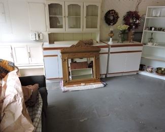 Hallway mirror with coat hooks