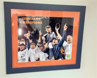 Detroit Tigers 2006 ALDS Champions photograph with 2 player autographs