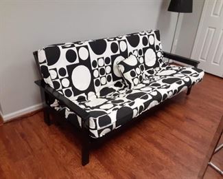 Black and white modern style futon