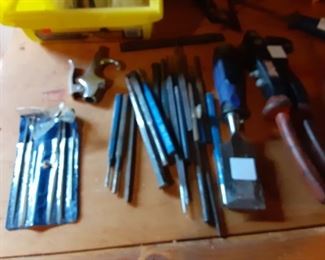 Assorted files and chisels