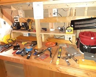 DeWalt cordless drill and hand tools