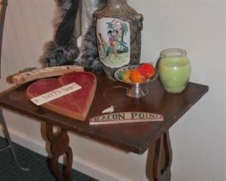 Side Table & Decorative Items