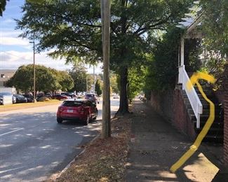 If you park on the other side of E 4th Street, look for these stairs. They will take you directly to the townhouse.