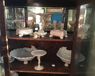 Crown Tuscan Glass. Shells and nudes