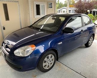 2009 Hyundai Accent with 37,321 original miles.