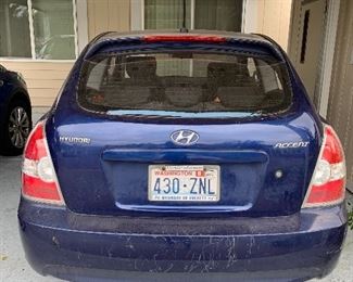 2009 Hyundai Accent with 37,321 original miles.