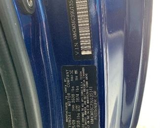 VIN# KMHCM36C39U135141