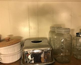 Retro Cake pan and large ball jars