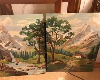 Vintage paint by number