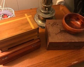 Small wooden boxes