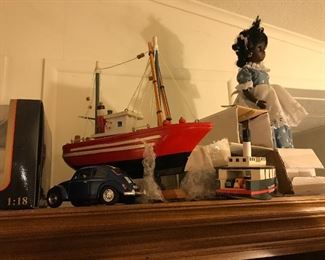 Wooden ship and Ferry
