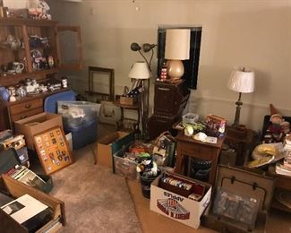 Side tables and lamp