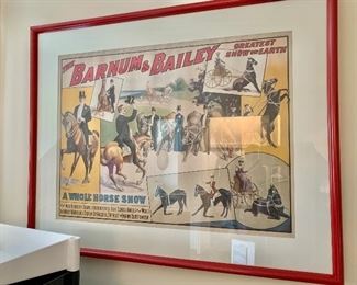 Circus poster framed