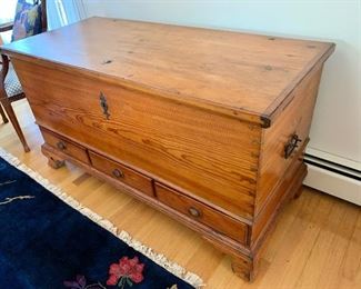Antique pine Chippendale chest