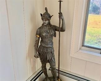 19th Century Metal Amazon Warrior Statue