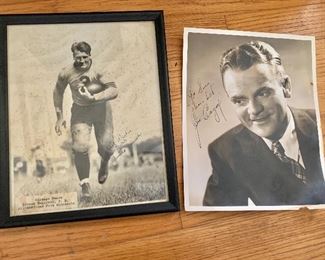 Bronko Nagurski , James Cagney signed photos