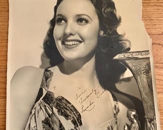 Linda Darnell signed photo