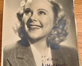 Sonja Henie signed photo