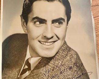 Tyrone Power signed photo