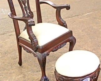  Mahogany Carved Childs Ball and Claw Arm Chair and Stool

Auction Estimate $50-$100 – Located Inside 